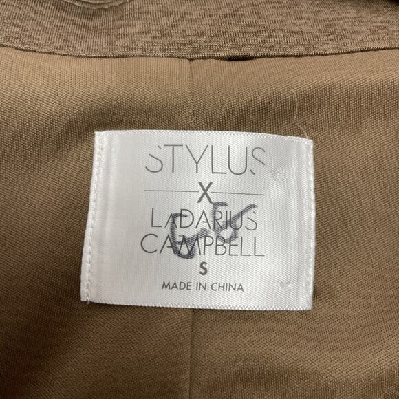 Stylus LaDarius Campbell Knit Blazer Mens S Heather Brown 2 Button Vent Stretch - Picture 4 of 13